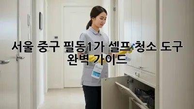 서울 중구 필동1가 셀프 청소 도구 완벽 가이드
